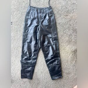 Vintage Black Leather Pants